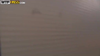 Young and cute russian brunette is giving blowjob to her bf