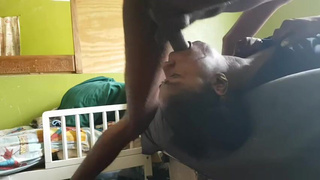 ThroatPie Throat Fuck Hardcore Ebony Couple Ebony Deepthroat Cum Swallow Brunette Blowjob BBC African American GIF