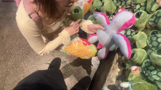 Aquarium Trip with Aliya Brynn Turns Into Aggreive Ass Eating and Milking
