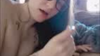 OnlyFans Glasses Deepthroat Blowjob GIF