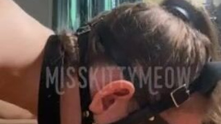 Saliva Dildo Deepthroat GIF