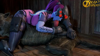 Widowmaker sucks big pog denis until he cums