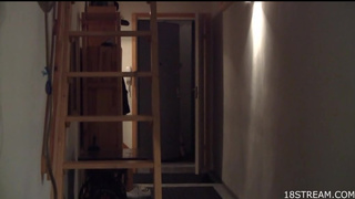 Nerd teen in glasses in great fuck video